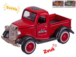 Obrázek z Auto 11cm kov, na baterie, zvuk, světlo, zpětný chod, 3dr, v krabičce 